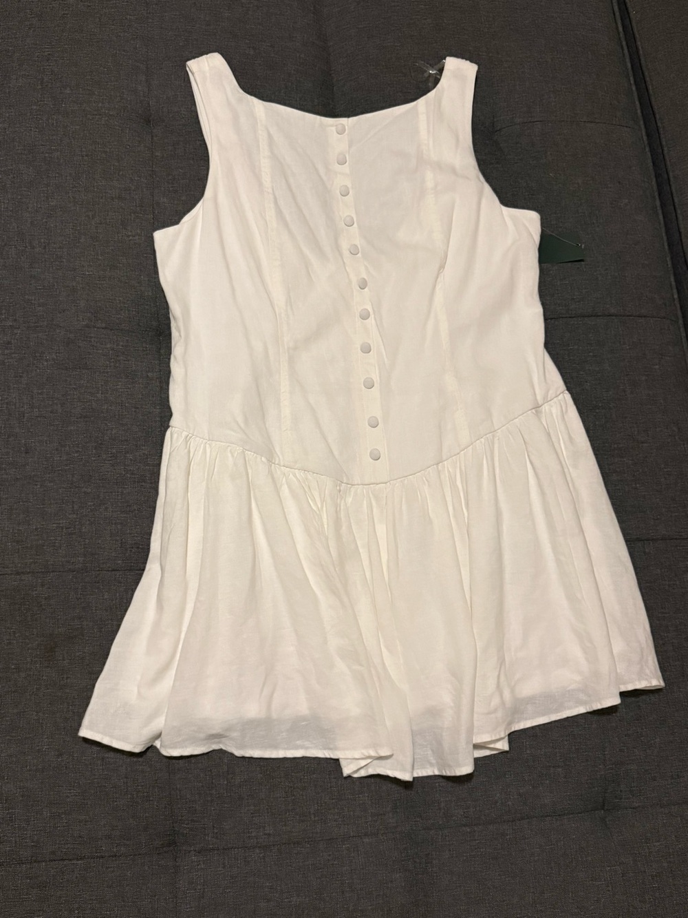 wild fable White Sleeveless Button-Front Summer Dress